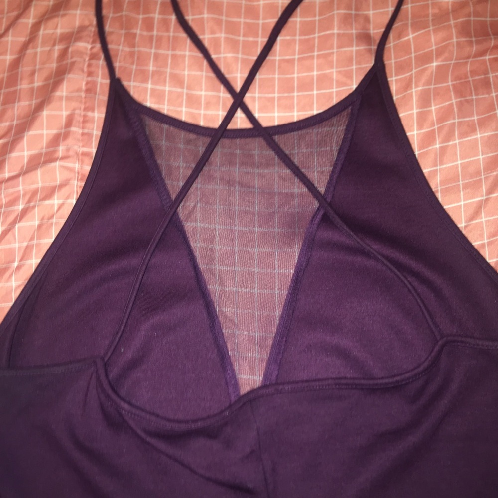 Purple body-con dress